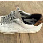 P448 Women's Sneakers John White Leopard Print Leather Shoes Size 38/7.5 Photo 6