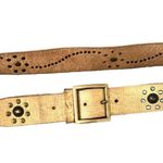 Aeropostale Gold Leather Studded Belt, Sz L Photo 6