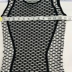Intermix  Stretchy Knit Bodycon Sleeveless Black White Mini Dress Size Small Photo 3