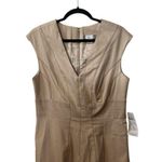 Peter Nygard  Cream Sleeveless Sheath Dress Sz 12 Classic Career Style Minimalist Photo 1