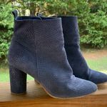 Maje  Navy Felix Faux Python Ankle Bootie size 40 Photo 1