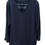 Tahari Plum Blouse with Grommet Detail Photo 0