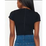 Show Me Your Mumu  NWOT Barone Square Neck Cap Sleeve Bodysuit Black Size M Photo 1