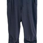 Athleta  lightweight ruched gray cropped ankle drawstring pant Photo 0
