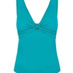 Robin Piccone Aqua blue Olivia Tankini swim top S NWOT Photo 0