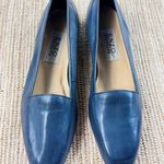 Enzo Angiolini  Blue Leather Square Toe Loafers Womens Size 8.5 N Photo 0