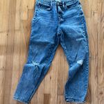 LC Lauren Conrad distressed med blue wash straight leg jeans stretch size 10 Photo 0