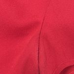 Vintage 100% Silk Size 6 Red Midi Dress Solid Cherry Red Christmas Minimalist Photo 9