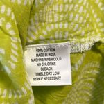 Hiho Top 100% Cotton Beach Cover Up/ Tunic in Green & White Pattern Sz L EUC Size L Photo 8