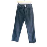 Frank & Eileen Monaghan High Waist Raw Hem Crop Jeans Black Size 27 NWOT Photo 1