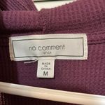 No Comment Maroon Cropped Sweatshirt  Photo 3