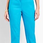 Talbots NWT Turquoise Curvy Cropped Pants Photo 0