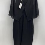 ASOS  DESIGN woven mix cape back pencil dress Christmas New Year Holiday Photo 5