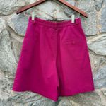 Vintage Pleated High Waisted Fuchsia Shorts Pink Size 8 Photo 3