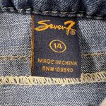 Seven7  Denim Mid Rise 5 Pocket Shorts 7” Inseam Size 14 Photo 5