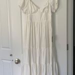 Lulus NEW White Puff Sleeve Maxi Dress Photo 2