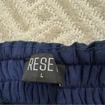 Boutique Navy Eyelet Ruffle Mini Skirt Blue Size L Photo 4