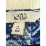 Croft & Barrow  Women's Size XL Blue 3/4 Sleeves Geometric Polyester Top Career Photo 6