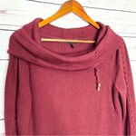White House | Black Market WHBM Maroon Thick Cowl Neck Long Sleeve Sweater Size Medium Photo 2
