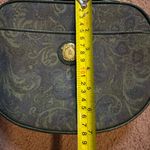 Vintage EUC Christian Koban Paisley Leather And Fabric Italian Purse Green Blue Photo 7