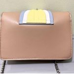 ZARA  TRF Light Pink Tan Crossbody Handbag Silver Chain Studded Purse Clutch Photo 5