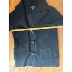 Women’s Ralph Lauren, chaps, cotton cardigan sweater, black toggle buttons Size L Photo 2