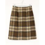 Vintage Plaid Pencil Skirt in Brown | Size 4 Photo 4