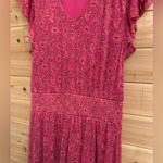 Evereve  Size XS Elena Ditsy Floral V Neck Midi Length Short Sleeve Dress Photo 3