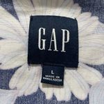 Gap NWT  Blue & Purple Floral Print Button-Down Collared Short Sleeve Shirt - L Photo 2