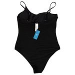 Cupshe Ribbed One Shoulder Swimsuit Women’s Large Black Resortwear NWT Photo 2