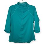 Nike Dri-FIT Element Teal Zip Pullover Top Reflective Swoosh Size Large Running Photo 0