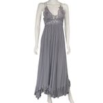 Free People Free‎ People Adella Lace Maxi Dress Slate Gray XS S Photo 3