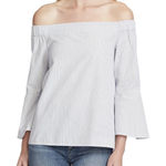 Jessica Simpson ✨HP✨Women’s Striped Off-The-Shoulder Casual Top✨ Photo 0