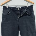 ZARA  Black Basic Z1975 Denim Skinny Jeans Sz 10 with Gypsy Bohemian Details Photo 3