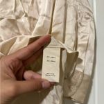 L'Agence  Cream Satin Button Down Shirt Photo 5