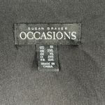 Susan Graver  Occasion Dress 1X Blue Black Floral Wrap Midi Elegant Wedding Guest Photo 5