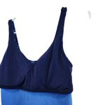 Aerie Blue Patterned Brami Sports Bra Top Bralette Removable Padding Gym Medium Photo 4