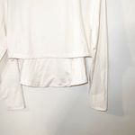 Athleta whistler hybrid mock neck long sleeve top w/ thumb holes magnolia white Photo 2