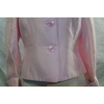 Kasper Women Career Skirt suit Size 10 Pink Satin Three Button Up Top Photo 12