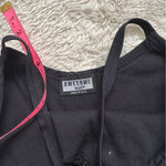 Vintage 90s Black Lace Cropped Tank Top Whimsygoth Festival Boho Photo 5