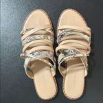 Charles David  Tan and Cream Sandals with Modern Straps Photo 4