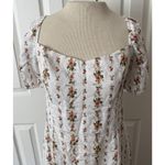 Reformation  Lacey Dress Sz 12 White Floral Tie Back Smocked Spring Easter Bridal Photo 1