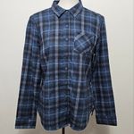 Alexander Jordan Blue & Gray Plaid Flannel Button Down Size Medium Photo 1