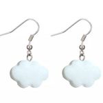 🆕White Cloud Charm Dangle Earrings White Photo 0