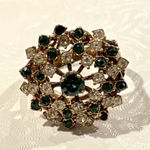 Emerald & CZ cocktail ring Green Size 6 Photo 0