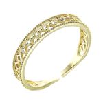 Boutique 14k Gold Plated S925 Hollow‎ Simulated Diamond Ring, Adjustable Photo 4