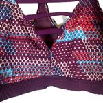 Victoria's Secret VS Sport Purple Multicolor Dotted Mesh Back Strappy Sports Bra Women Sz S Photo 3