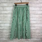 Madewell  Poplin Midi Skirt Stripe Size Medium Photo 3
