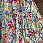 Uncle Frank  Multicolor Floral V Neck Tiered Mini Sundress ~ Size Large 🧡🍄 Photo 7