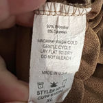 Susan Lawrence  Brown Sleeveless Cowl Neck Top Photo 4